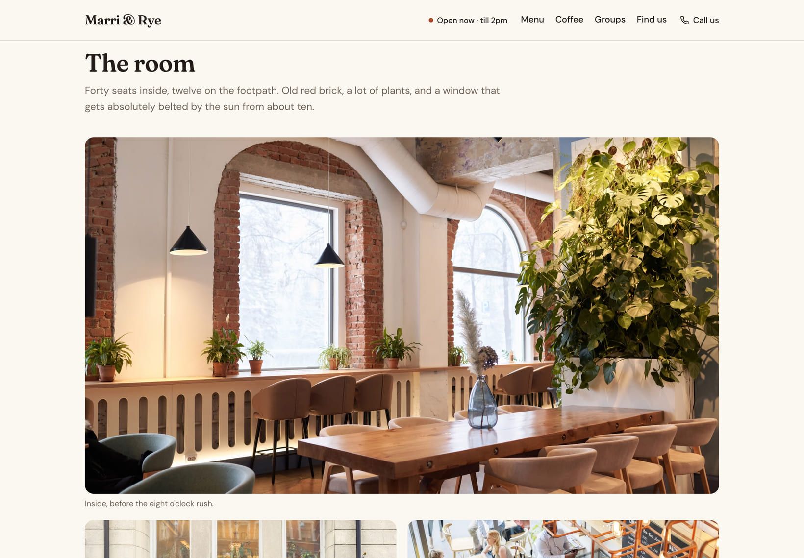 Screenshot of the “The room” section of the Counter demo site.